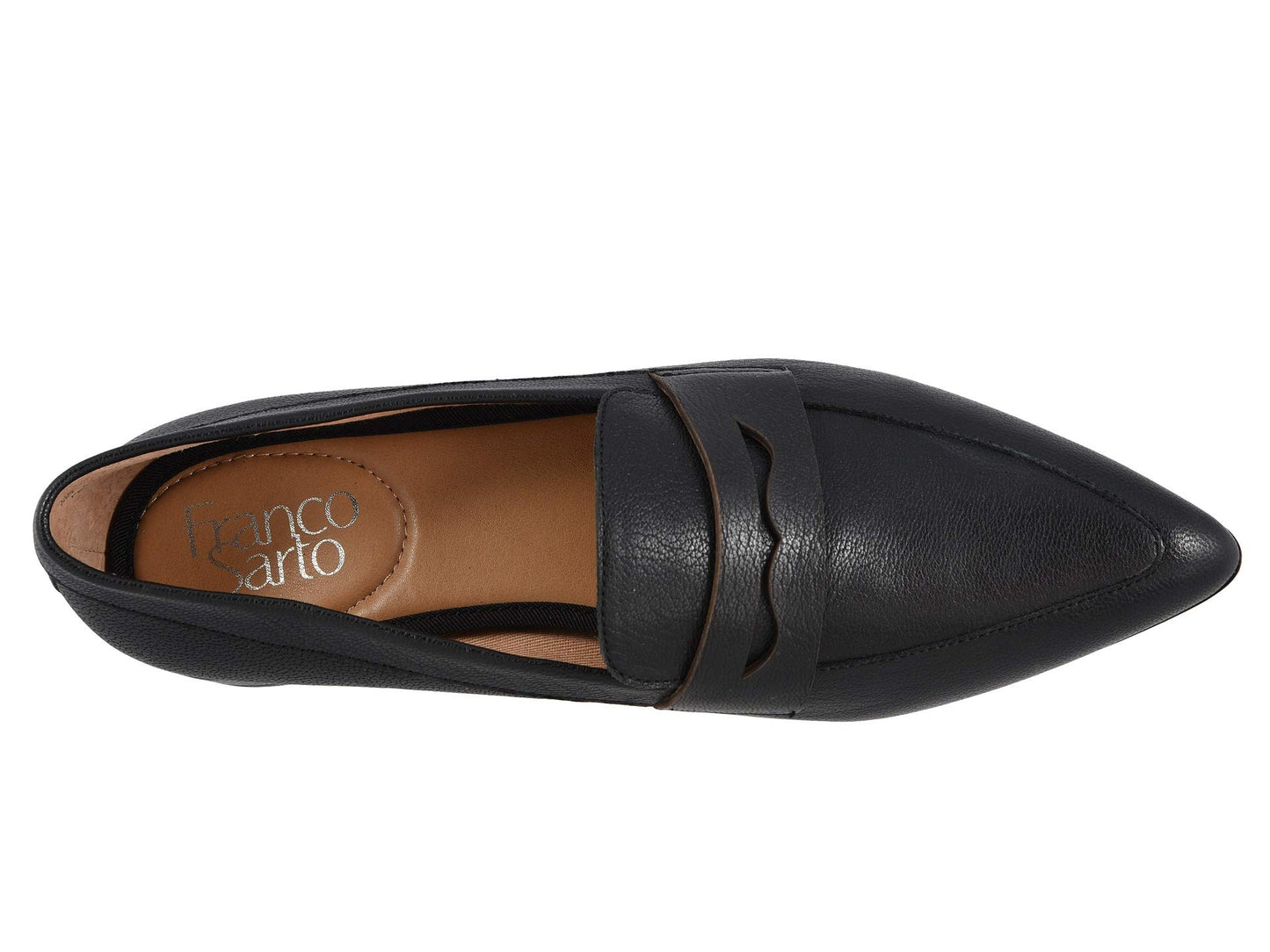 Zelda Black Leather Franco Sarto Loafers