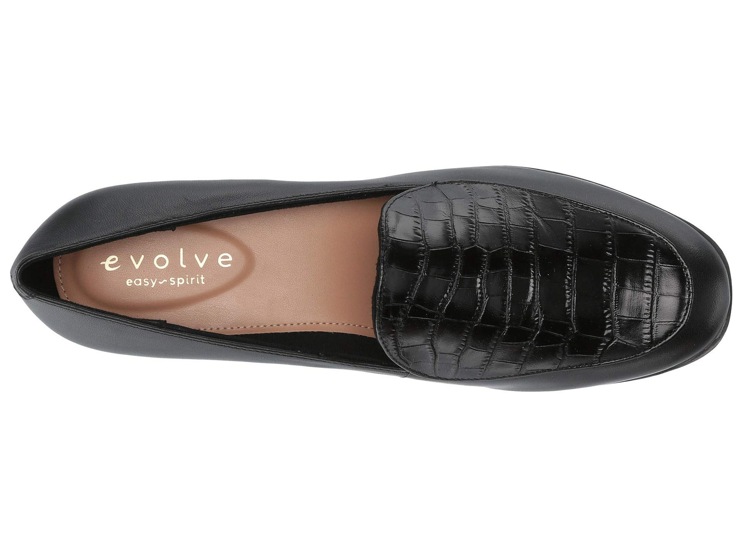 Pip Black Leather Easy Spirit Loafer Flats