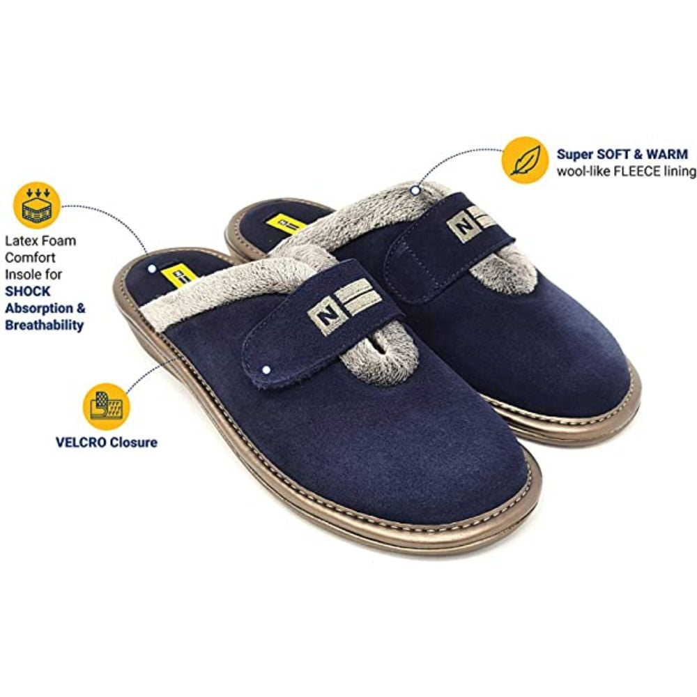 Afelpado Navy 6347-80 Nordikas Comfy Slide Slippers