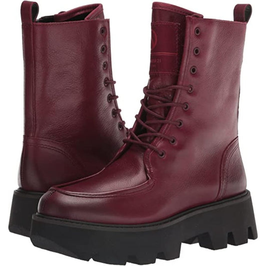 Margey2 Burgundy Leather Water Resistant Franco Sarto Boots