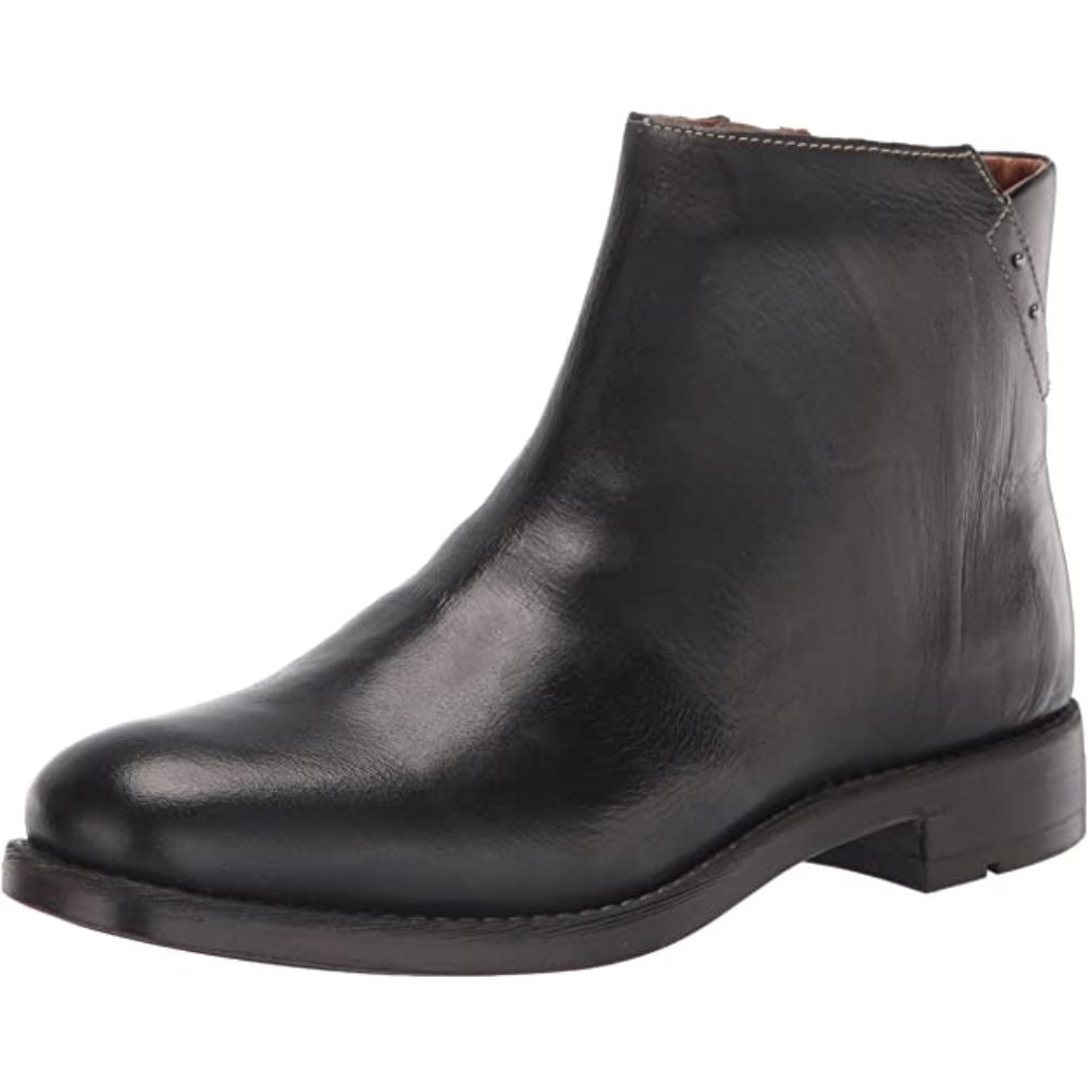 Mobi Black Leather Franco Sarto Ankle Boots