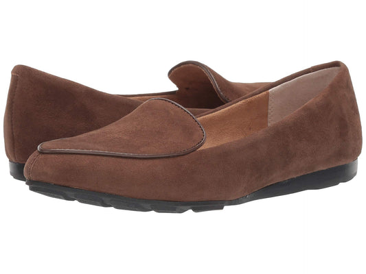 Anissa Sliver Vintage Brown Suede Me Too Wedge Loafers