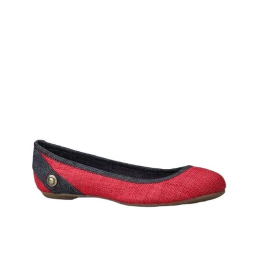 Abagail Red Denim Canvas Calvin Klein Jeans Ballet Flats