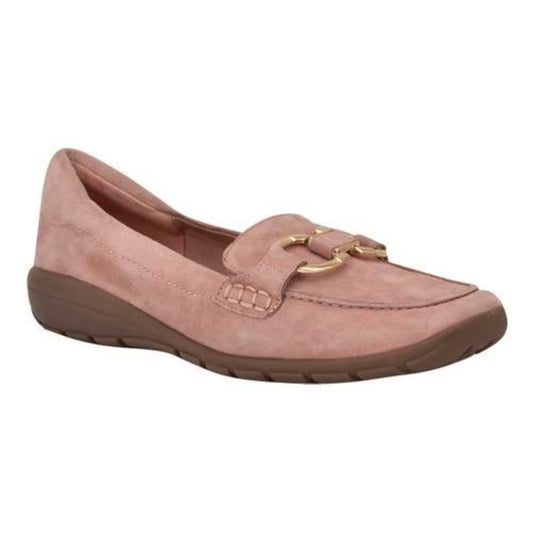 Avienta Light Pink Suede Easy Spirit Loafer Flats