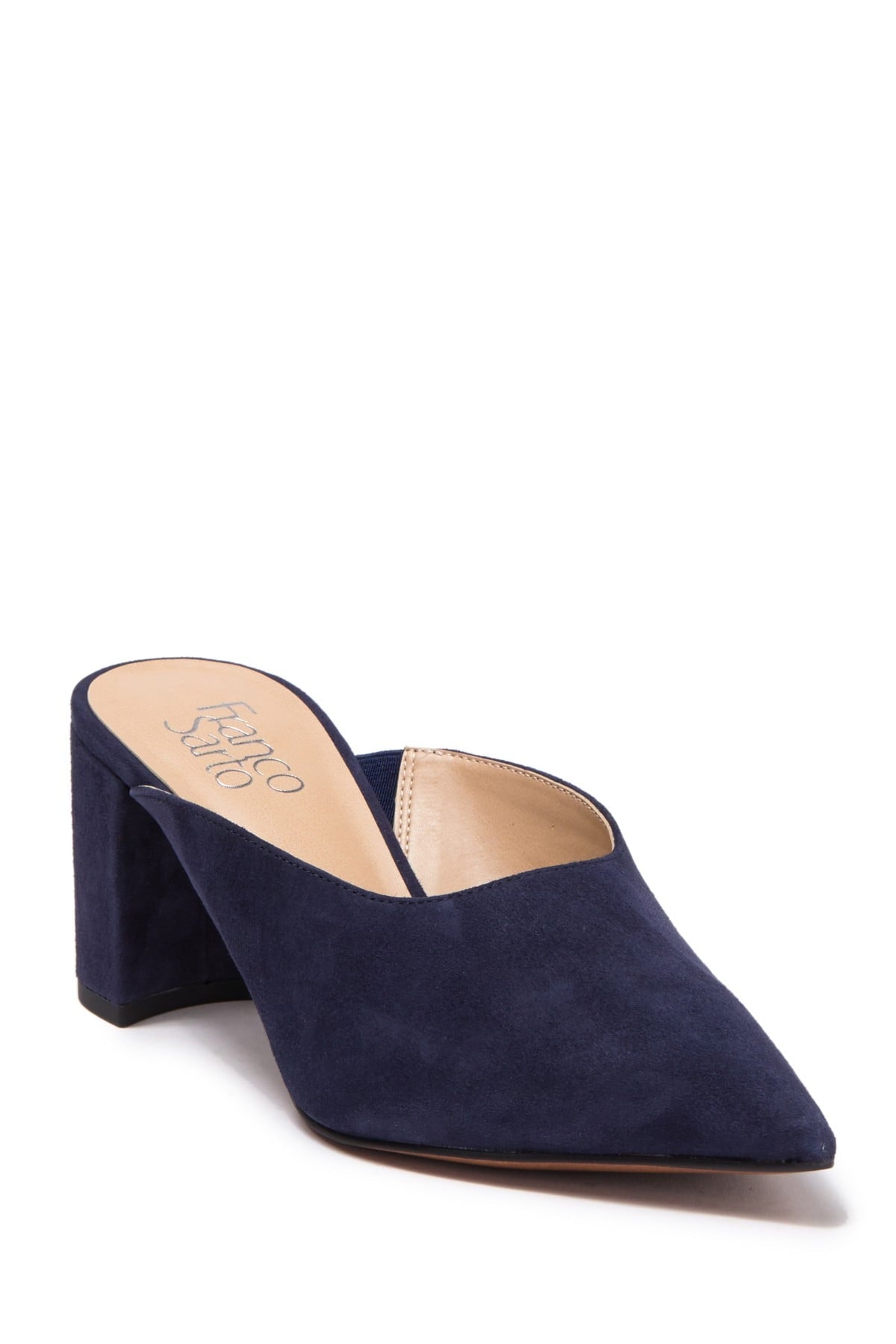 Tamera Midnight Blue Suede Franco Sarto Mule