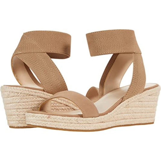 Kora Latte Beige Nubuck Pelle Moda Wedge Sandals