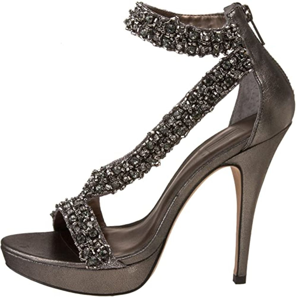 Favilla Pewter Suede Pelle Moda Platform Sandal