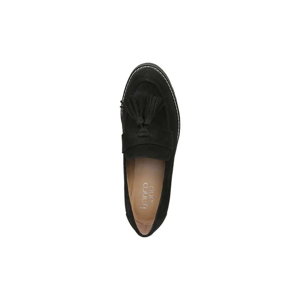 Carolynn Black Suede Franco Sarto Loafers