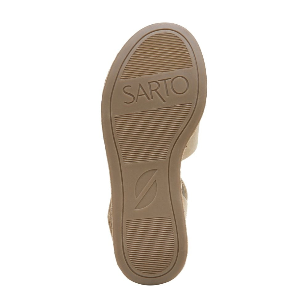 Demi 2 Sand Suede Franco Sarto Platform Wedge Sandals