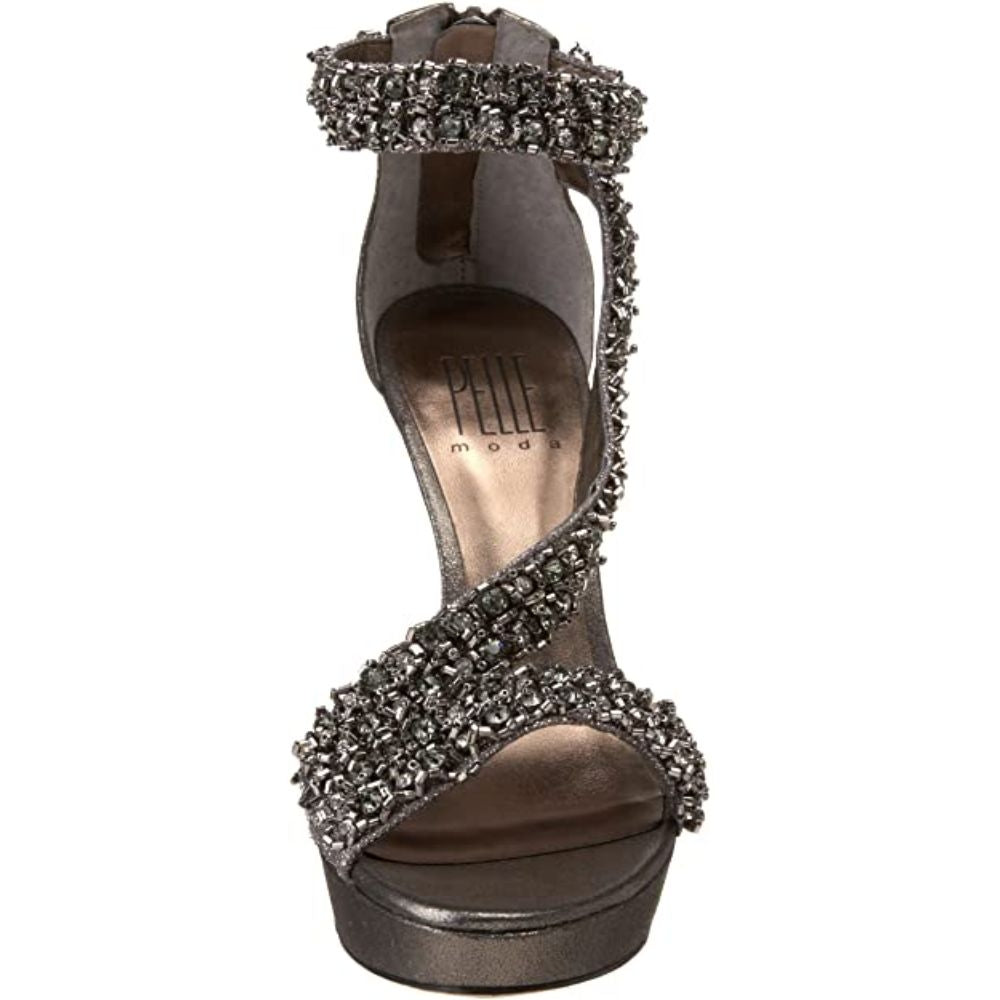 Favilla Pewter Suede Pelle Moda Platform Sandal