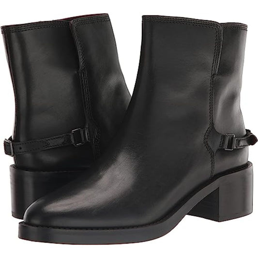 Colt Black Leather Franco Sarto Ankle Boots