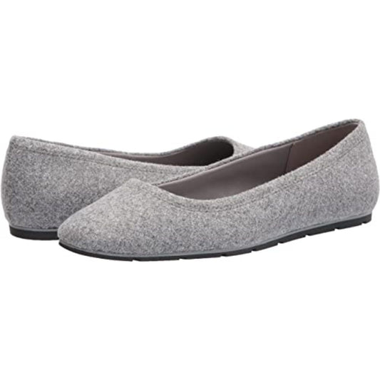 Iggy Dark Gray Fabric Anne Klein Ballet Flats