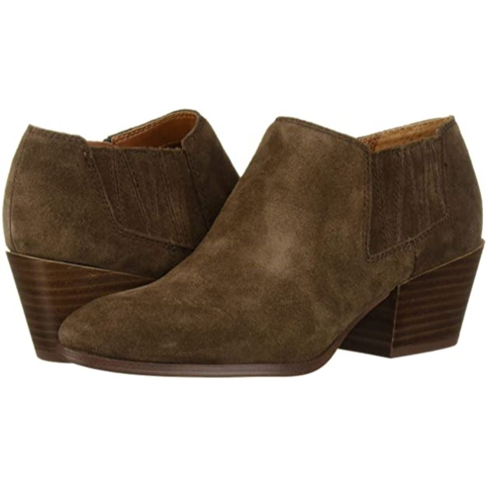 Dylann Dark Hickory Suede Franco Sarto Ankle Boots