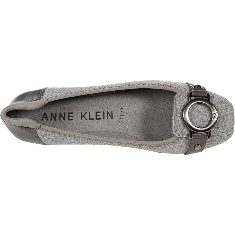 Umeko Dark Gray Fabric Anne Klein Ballet Flats