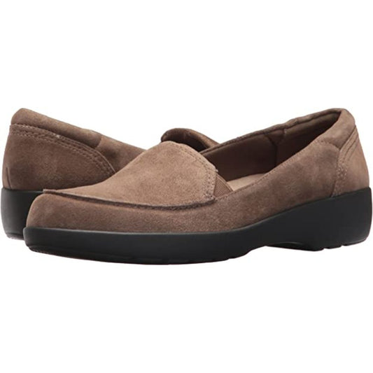 Karin Taupe Suede Easy Spirit Loafer Flats