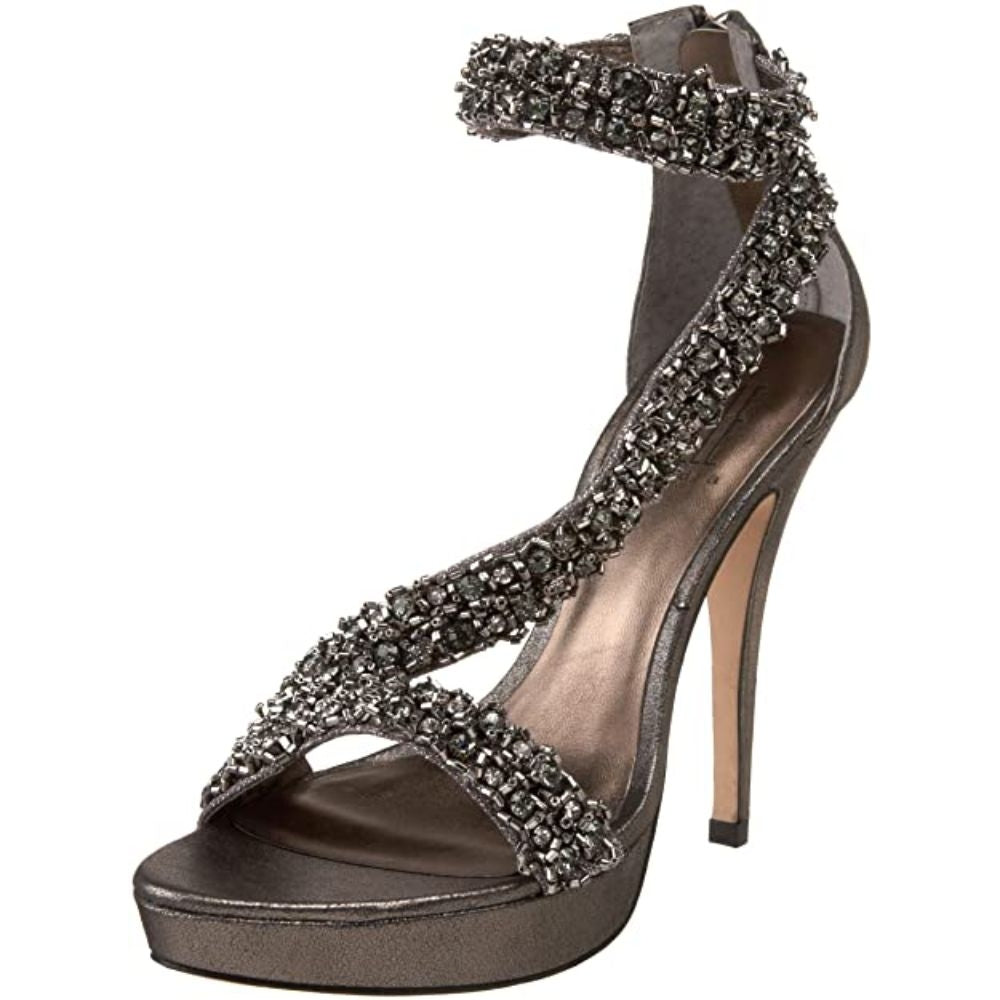 Favilla Pewter Suede Pelle Moda Platform Sandal