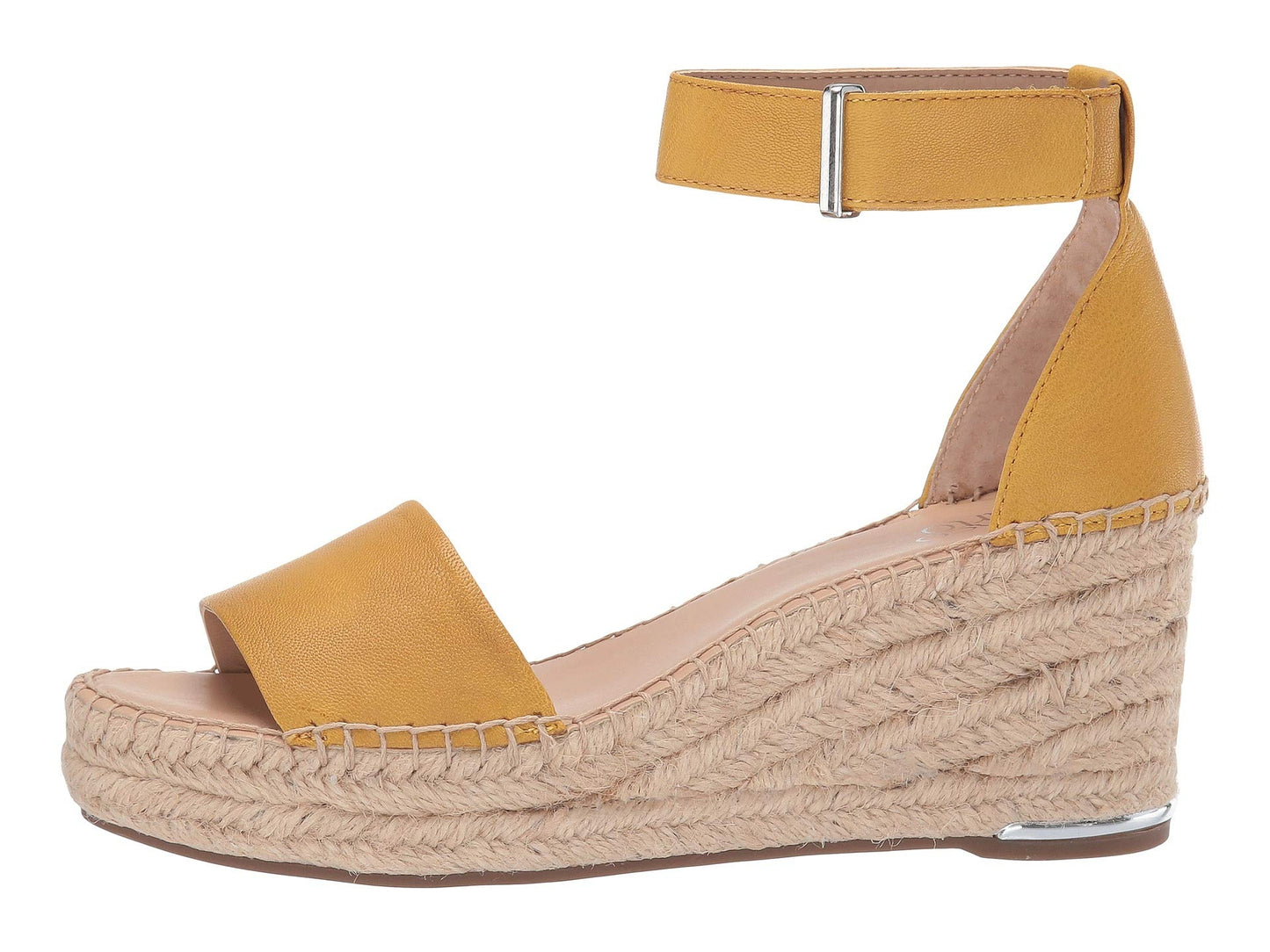 Clemens Summer Yellow Leather Franco Sarto Wedge Sandals