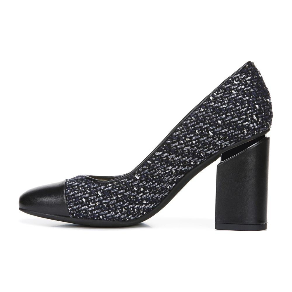 Roller 2 Black Navy Fabric and Leather Franco Sarto Pumps