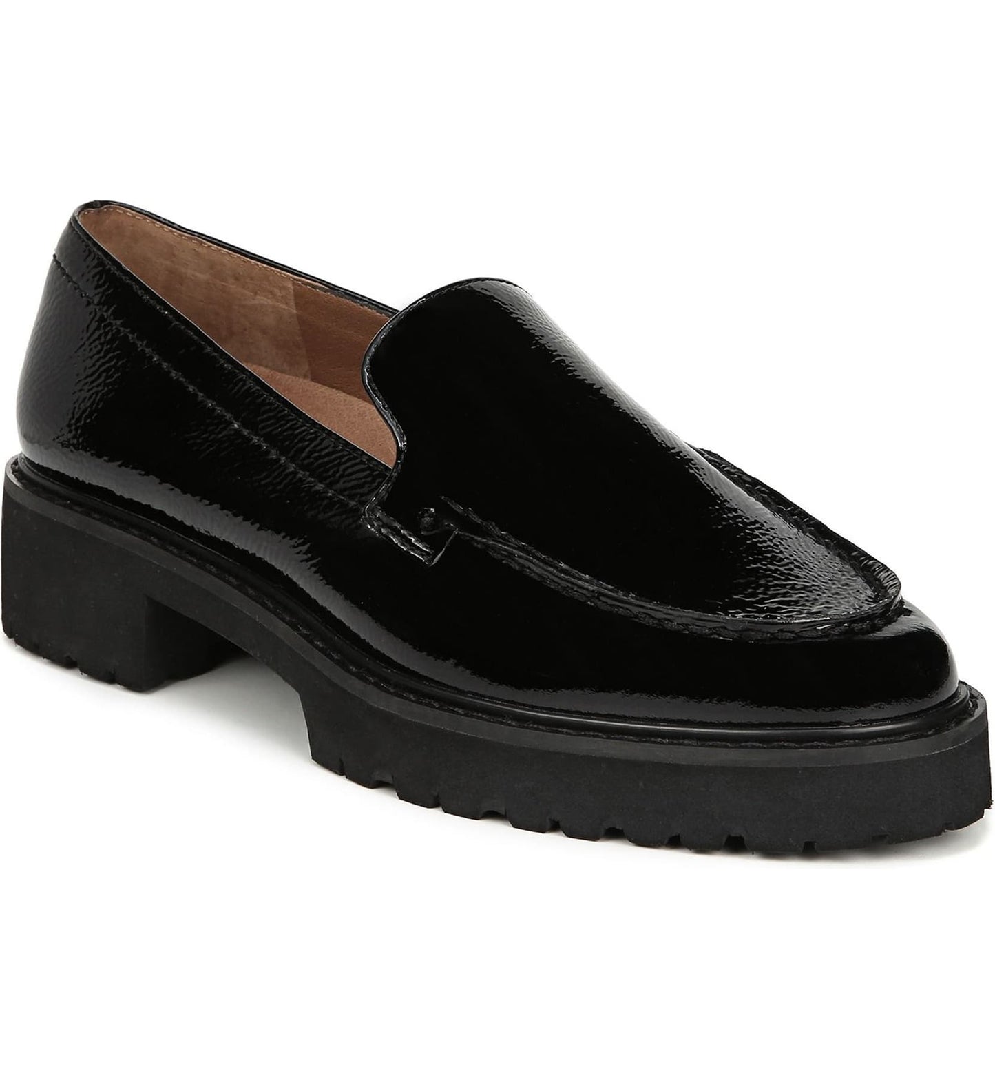 Delana Black Patent Leather Franco Sarto Loafers
