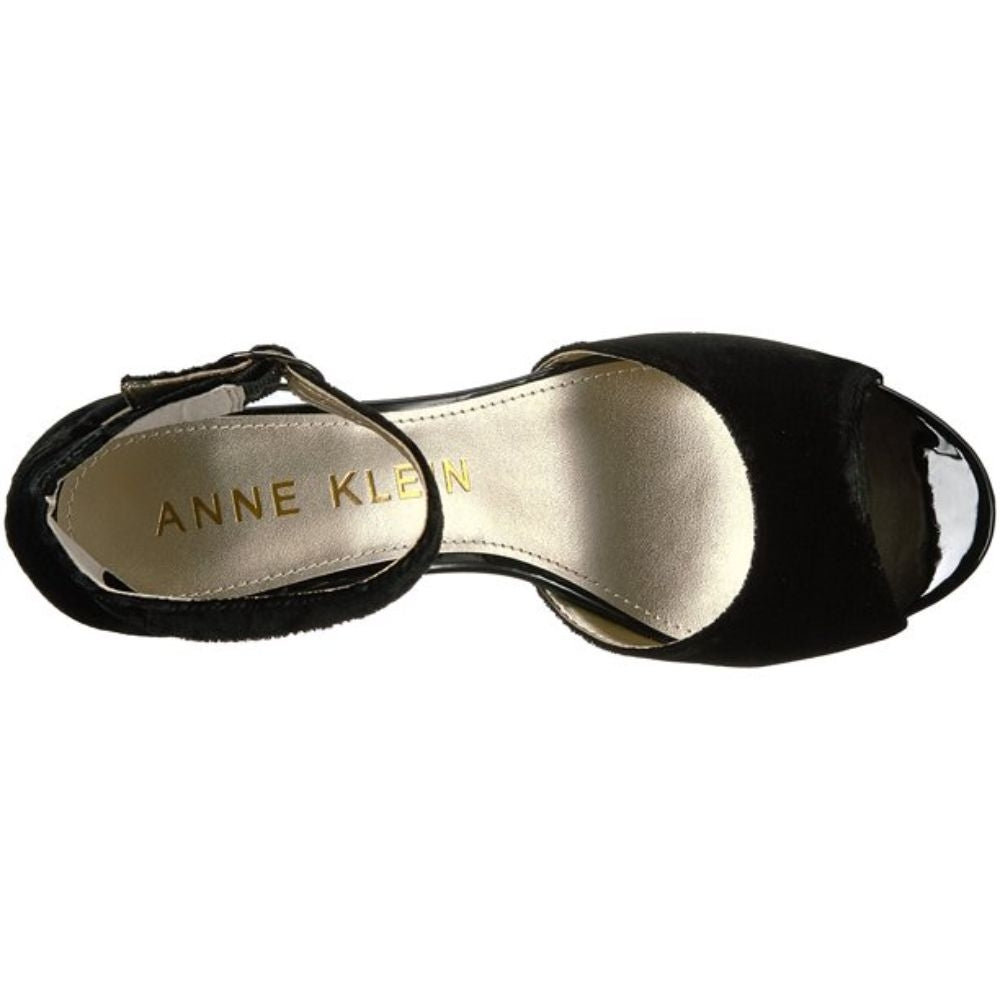 Opalize Black Velvet Anne Klein Sandals