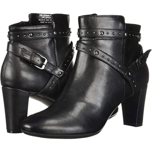 Octave Black Synthetic Aerosoles Ankle Boot