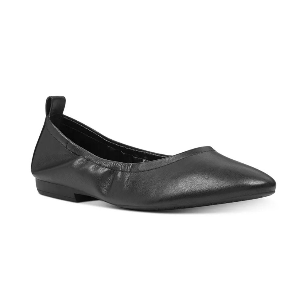 Greige Black Faux Leather Nine West Ballet Flats