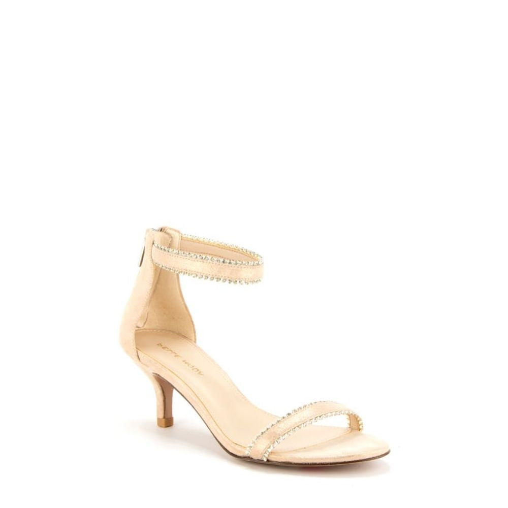 Lana Rose Gold Shimmer Suede Pelle Modan Dress Sandals
