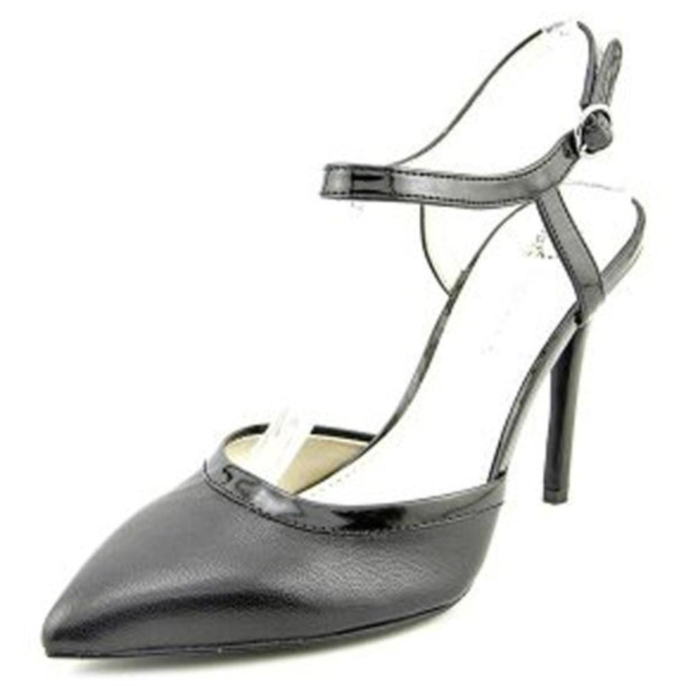 Wanetta Black Leather Anne Klein Pumps