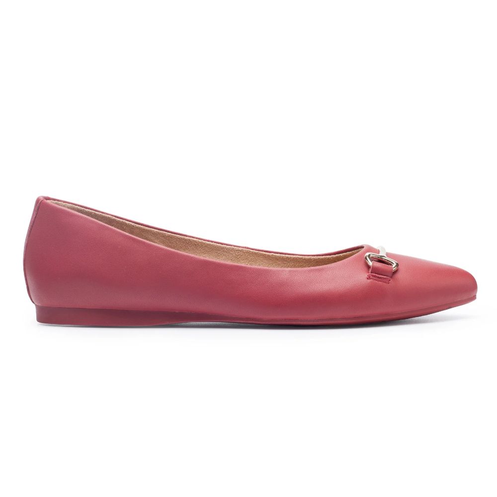 Graca Red Leather Me Too Ballet Flats