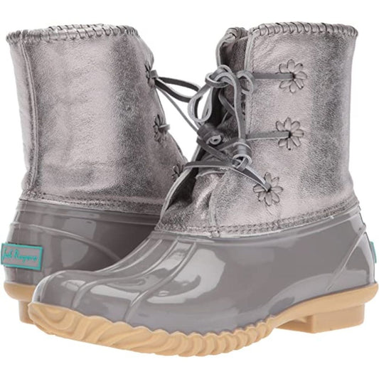 Chloe Metallic Dove Grey Jack Rogers Rain Boots