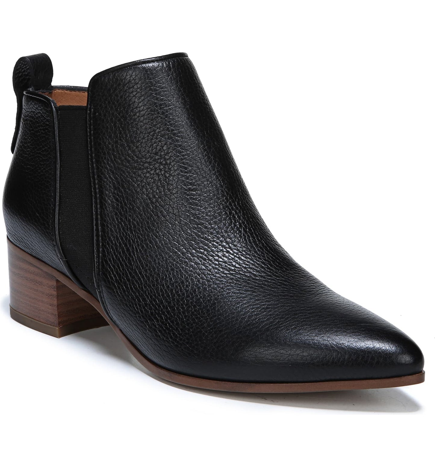 Jollie Black Leather Franco Sarto Ankle Boot
