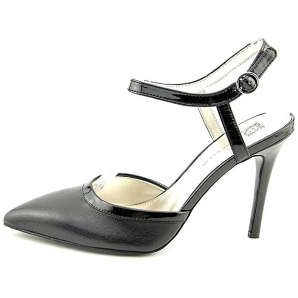 Wanetta Black Leather Anne Klein Pumps