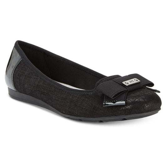 Alivia Black Multi Fabric Anne Klein Ballet Flats