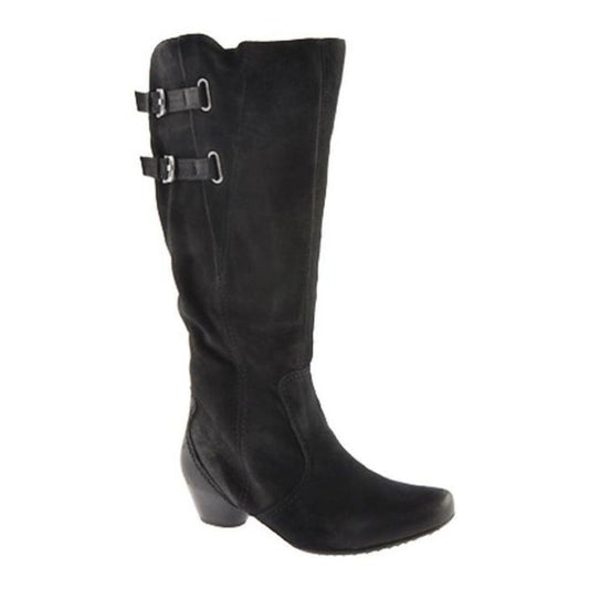 Ambrosia Black Nubuk Ara Boots Extra Wide Width