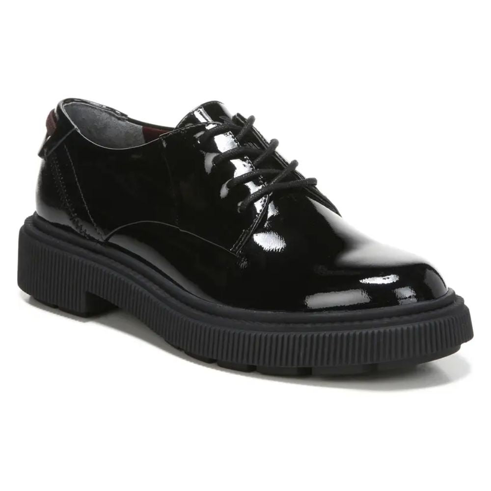 Jaci Black Patent Leather Franco Sarto Oxford Flats