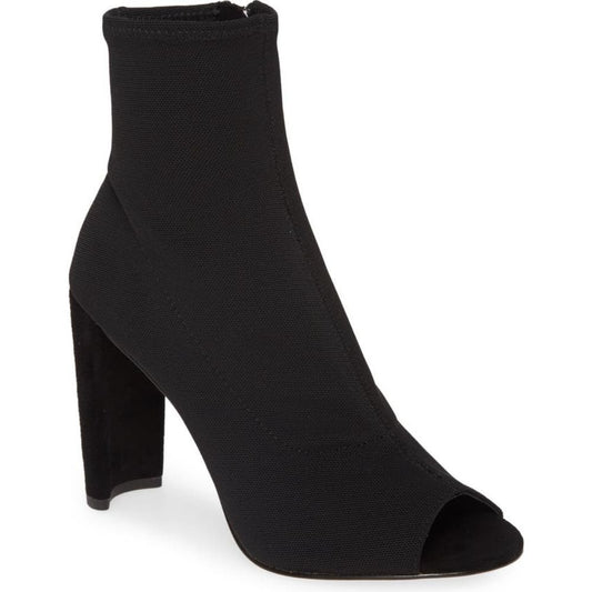 Hudson Black Fabric Pelle Moda Ankle Booties