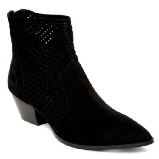 Carmine Black Suede Steve Madden Ankle Boots