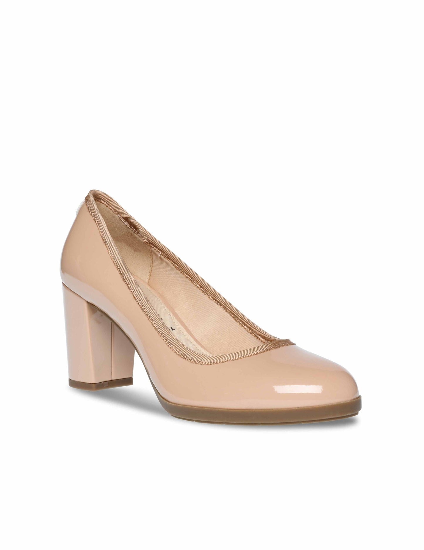 Castana Nude Patent Leather Anne Klein Pumps