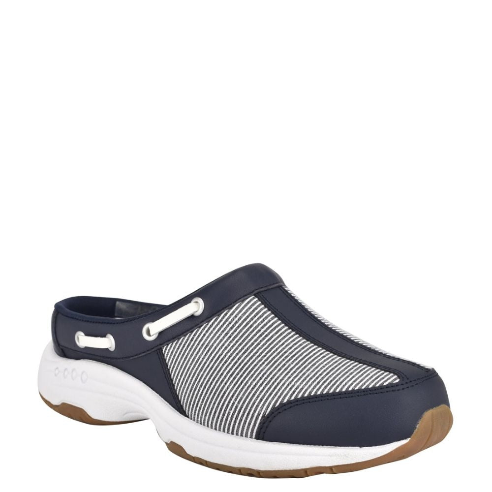 Travelport Dark Blue Fabric Easy Spirit Clogs