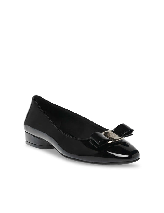 Charleston Black Patent Leather Anne Klein Ballet Flats