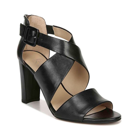 Habra Black Leather Franco Sarto Sandal
