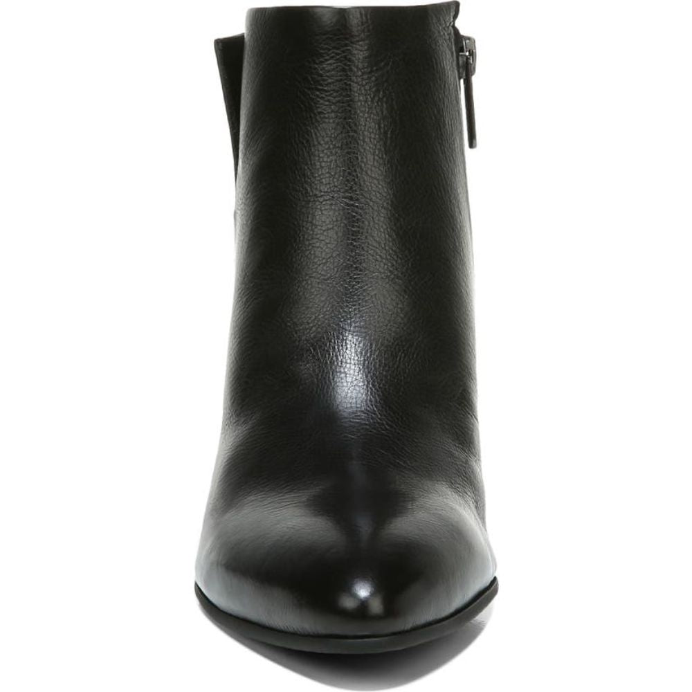 Kinga Black Leather Franco Sarto Ankle Boots