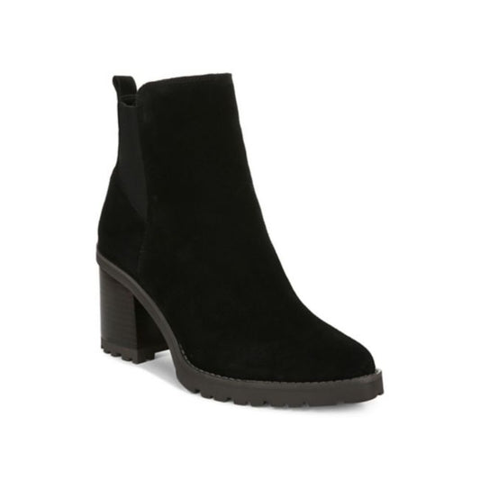 Tori Black Suede Franco Sarto Ankle Boots