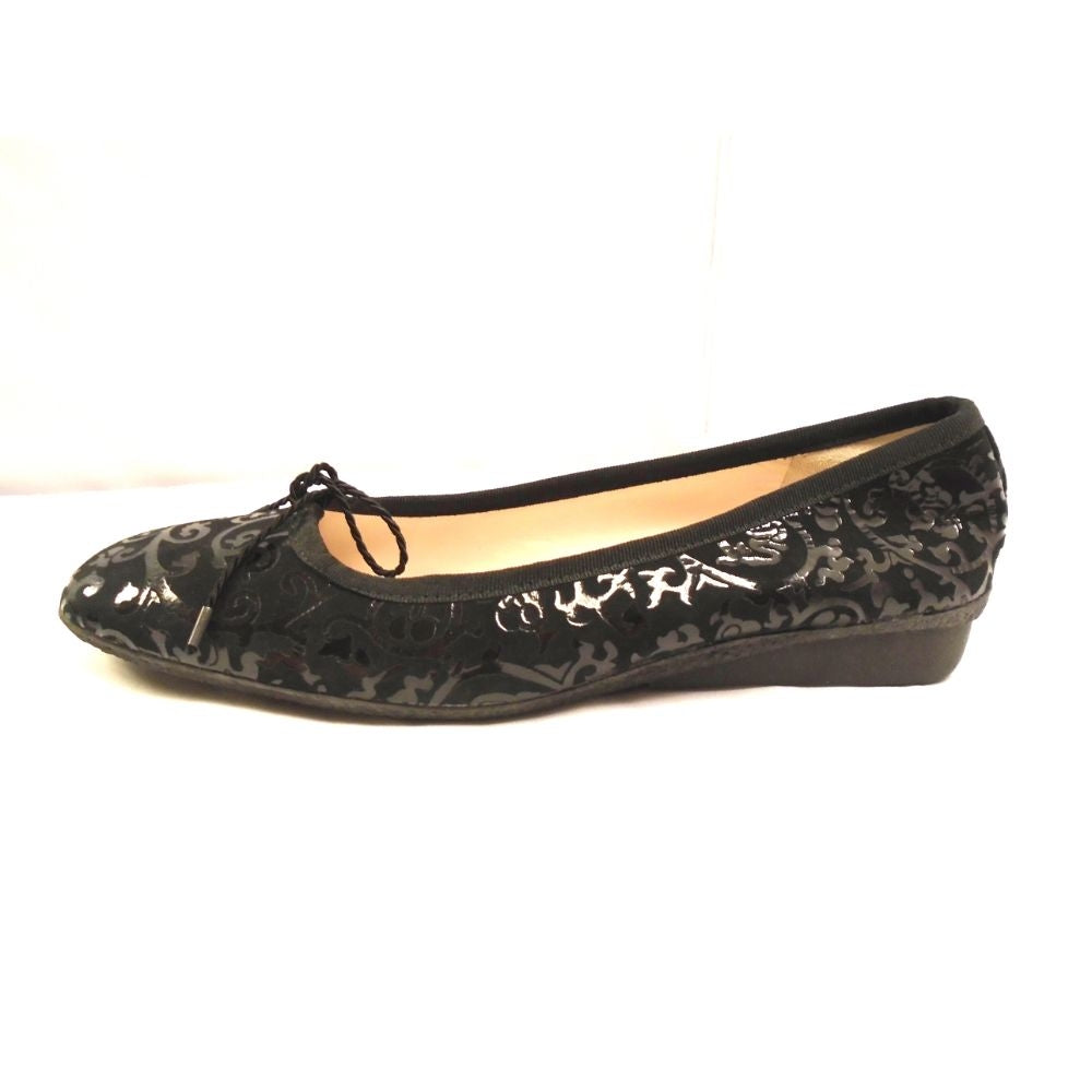 Go Fantasy Black Suede Paul Mayer Ballerina Flat