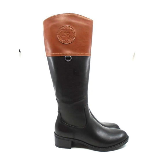 Chastity Black Banana Bread Franco Sarto Riding Boots