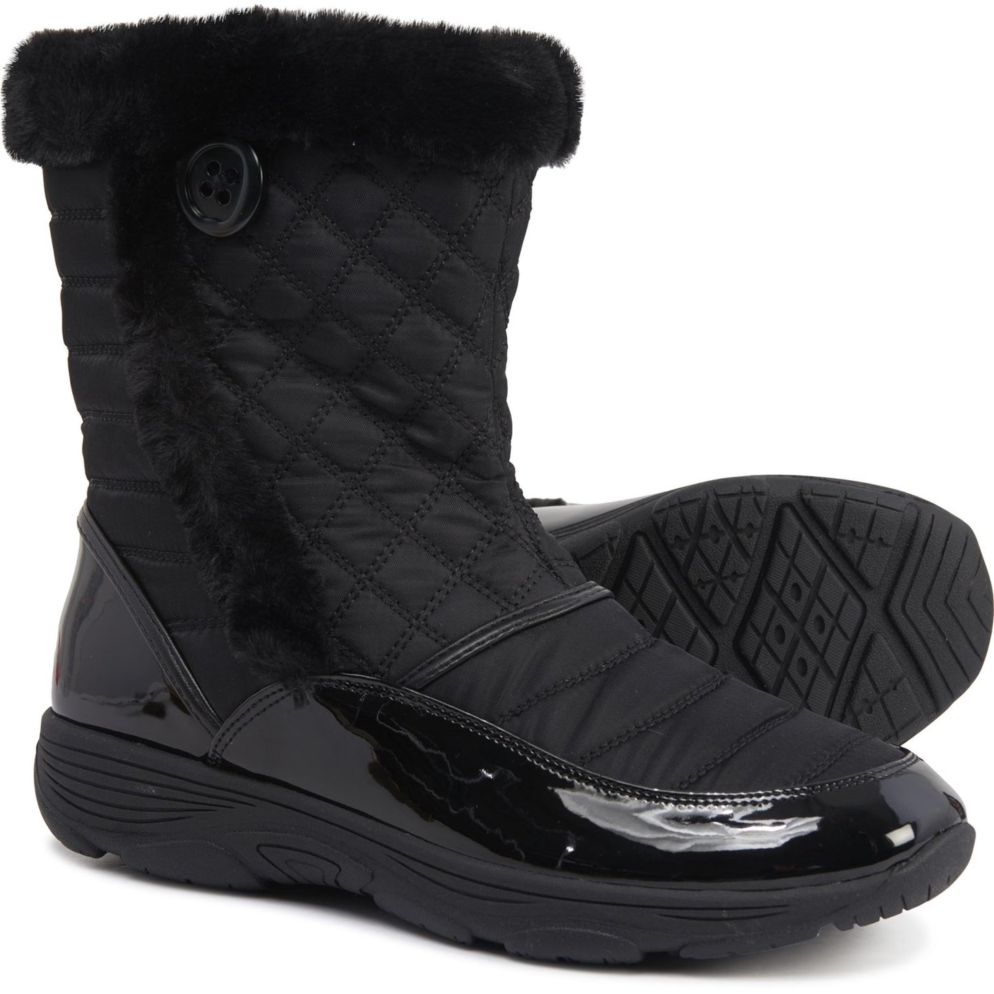 Vixon2 Black Fabric Easy Spirit Mid Winter Boots
