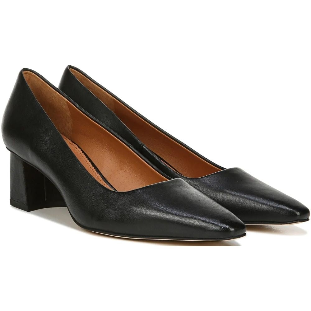 Regal Black Leather Franco Sarto Pumps