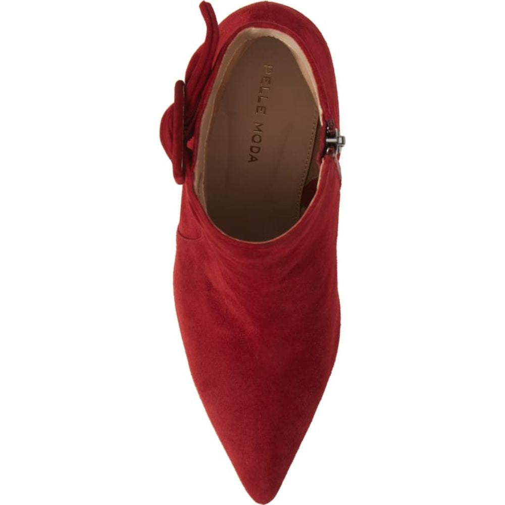 Edson Red Cabernet Suede Pelle Moda Ankle Boots