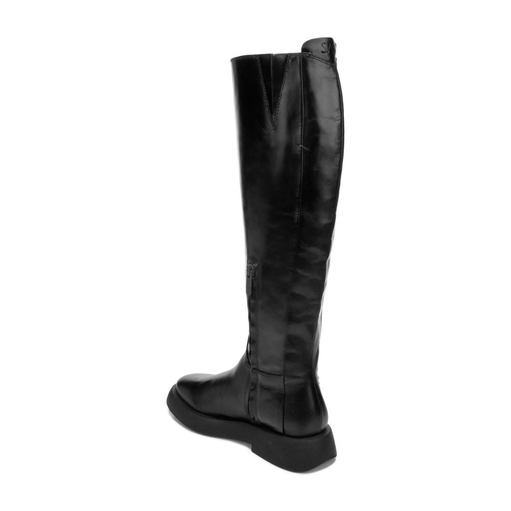 Eliza Black Leather Franco Sarto Boots