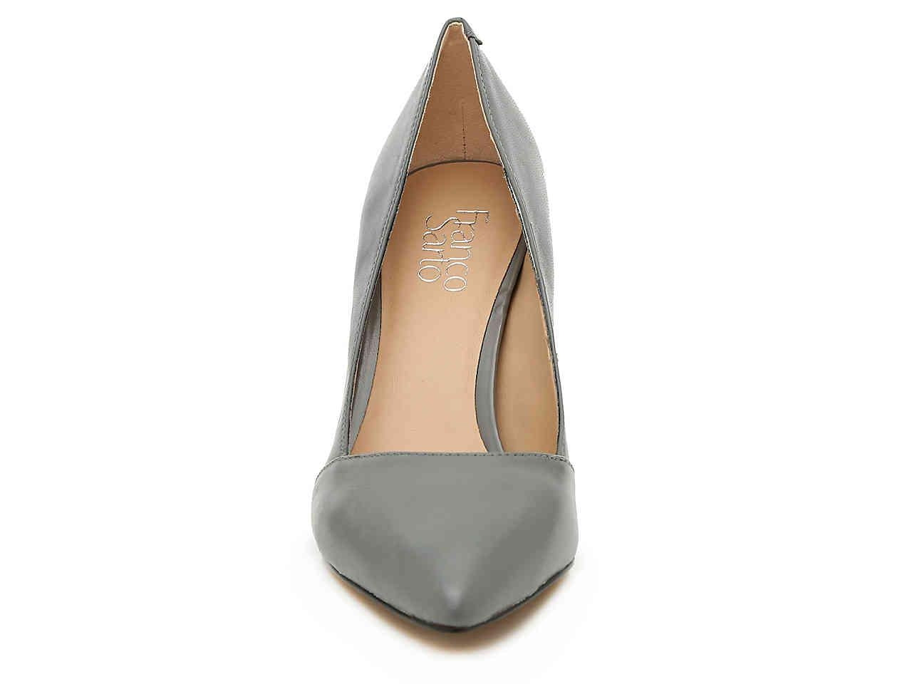 Abree Slate Grey Leather Franco Sarto Pumps